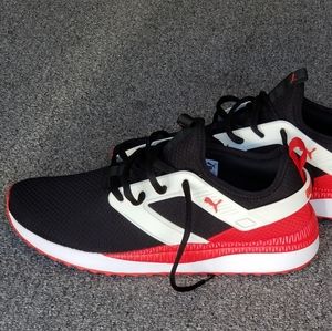 Men's Puma Athletic Shoes. Size 12. Red, black and white. Never worn.
